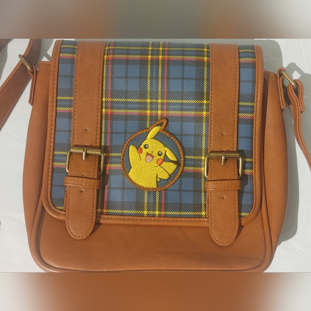 Loungefly x Pikachu Tartan Plaid Crossbody Bag